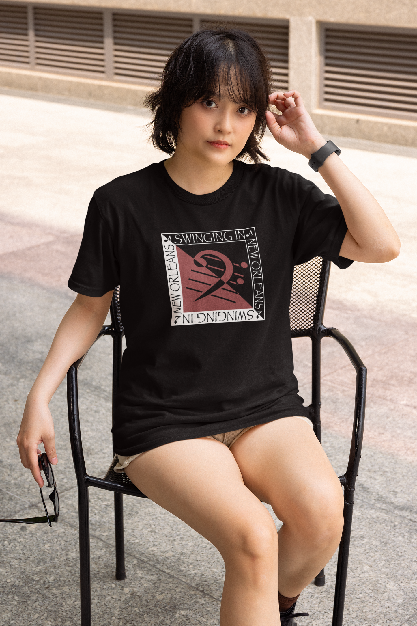 Swinging in New Orleans Bass Clef T-Shirt