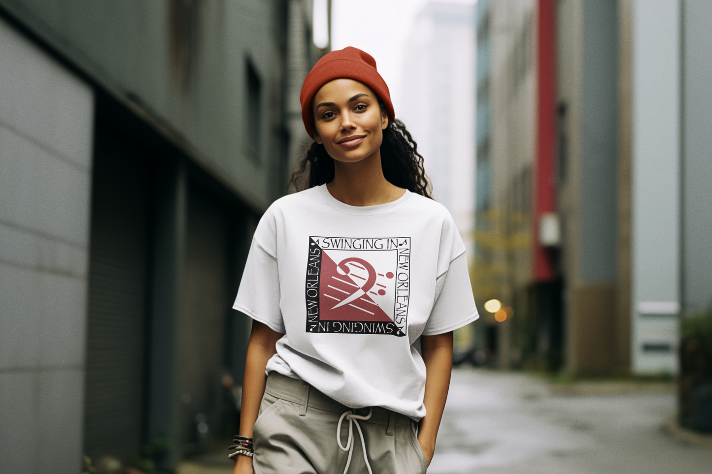 Swinging in New Orleans Bass Clef T-Shirt