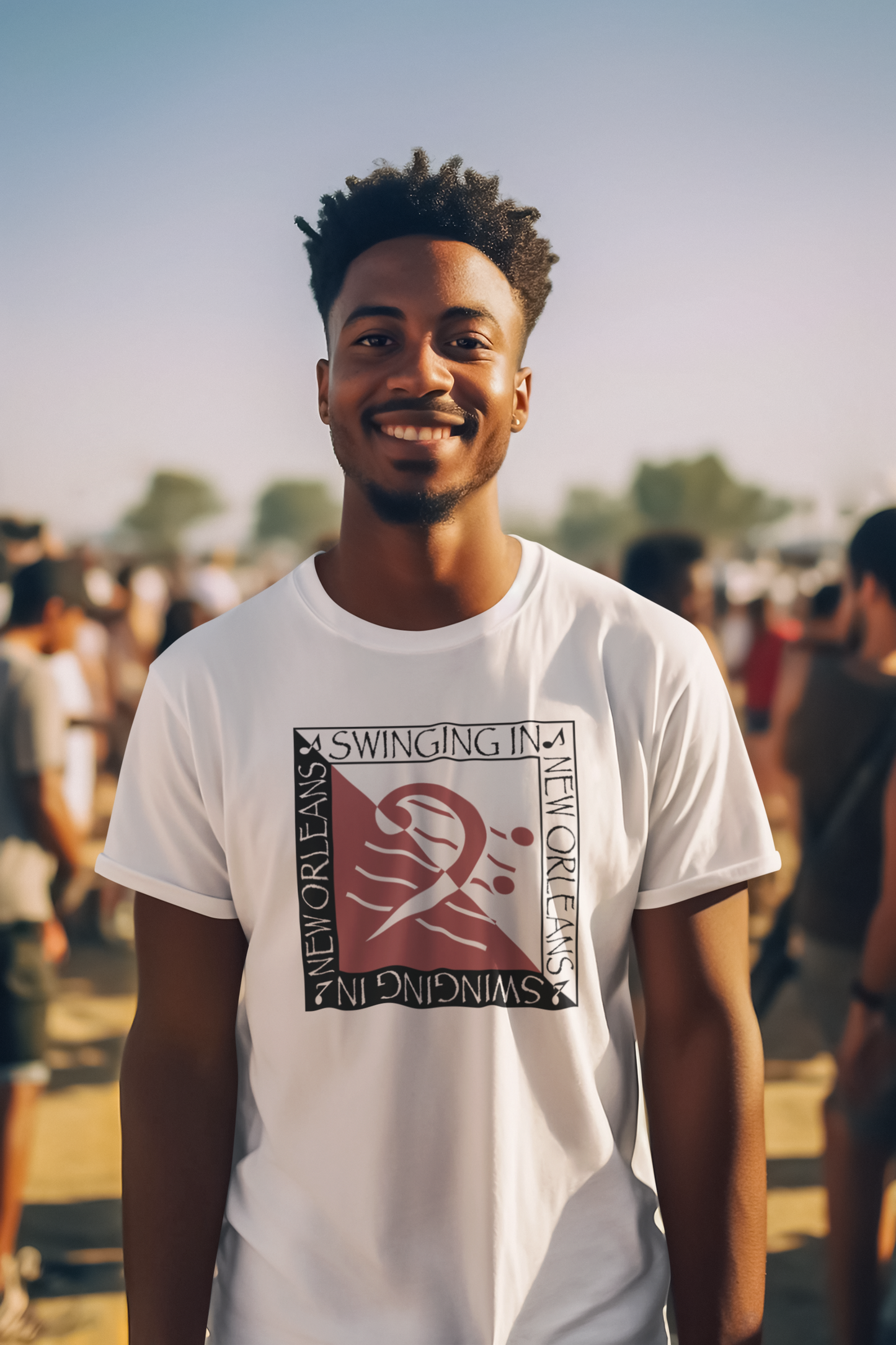 Swinging in New Orleans Bass Clef T-Shirt
