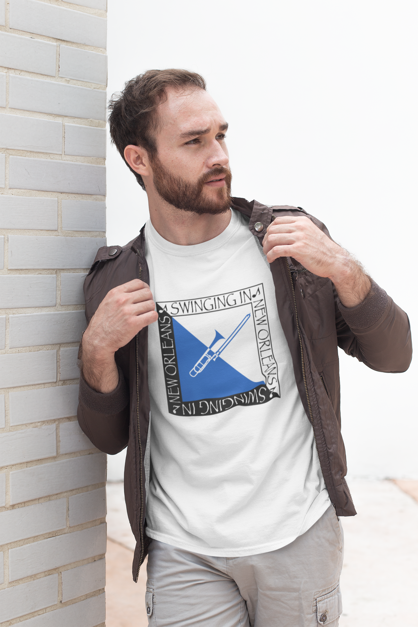 Swinging in New Orleans Trombone Unisex T-Shirt