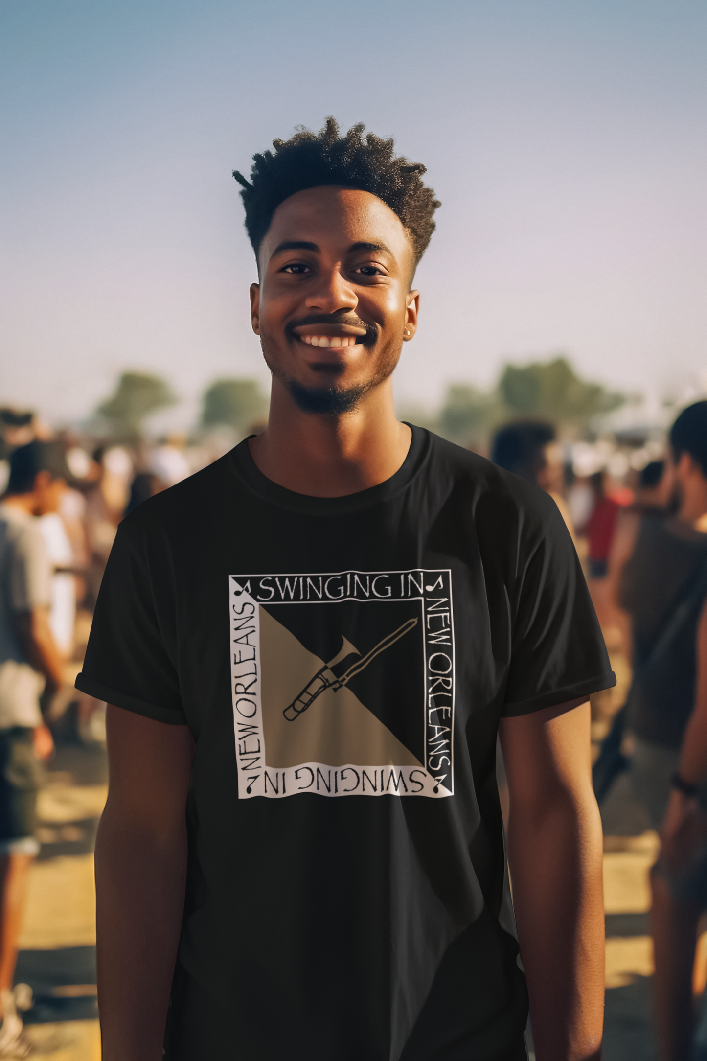 Swinging in New Orleans Trombone Unisex T-Shirt