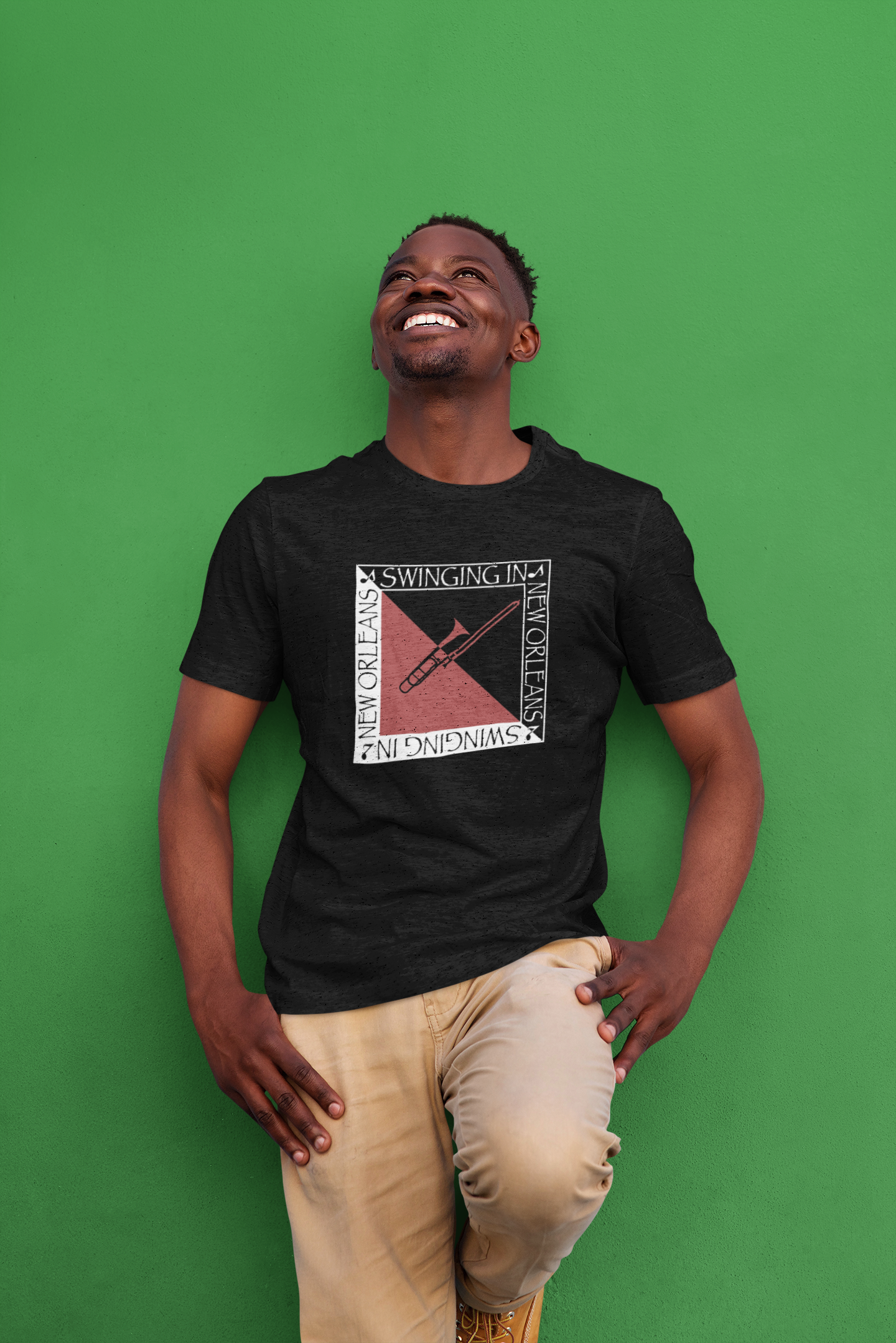 Swinging in New Orleans Trombone Unisex T-Shirt