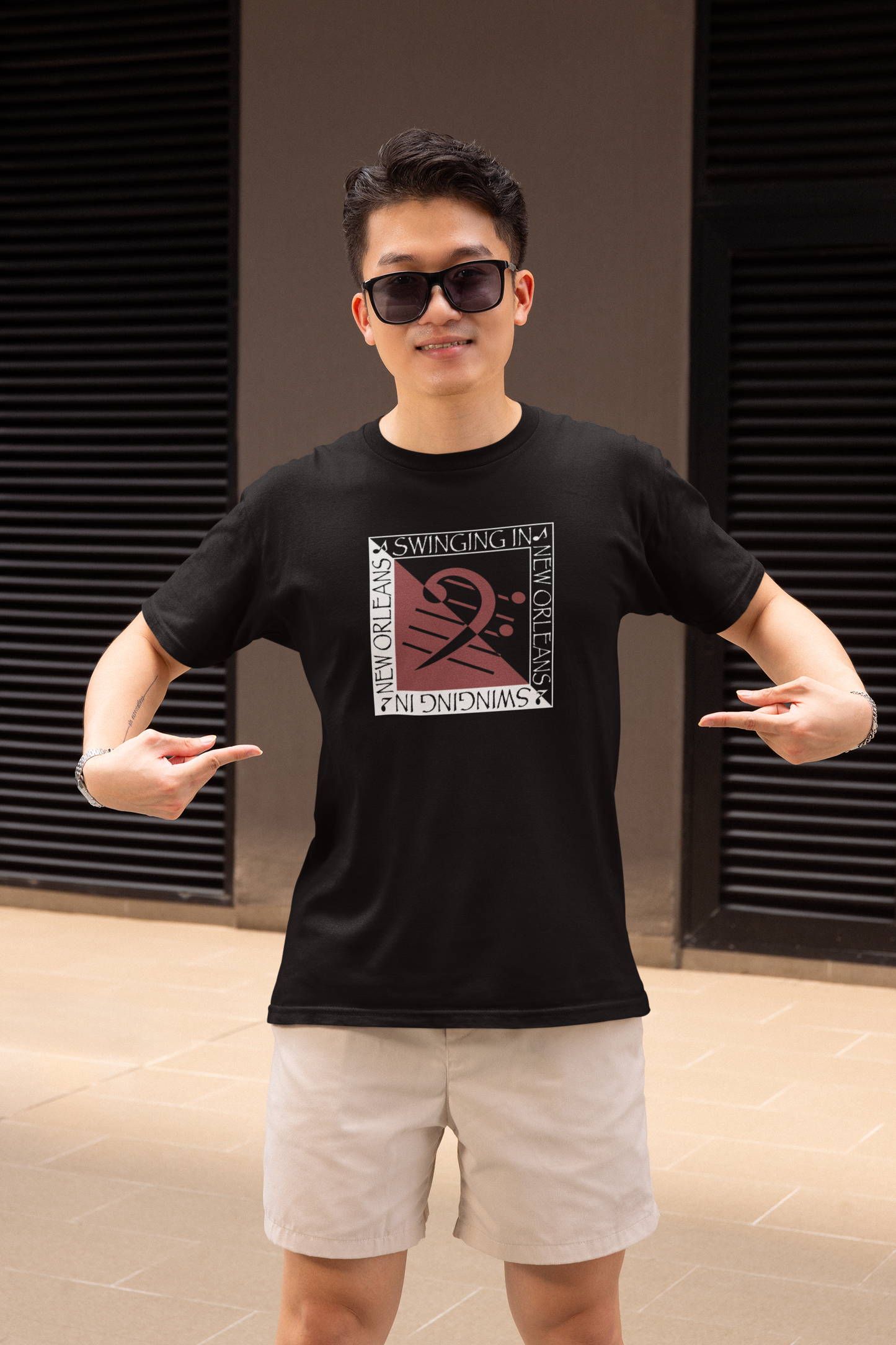 Swinging in New Orleans Bass Clef T-Shirt