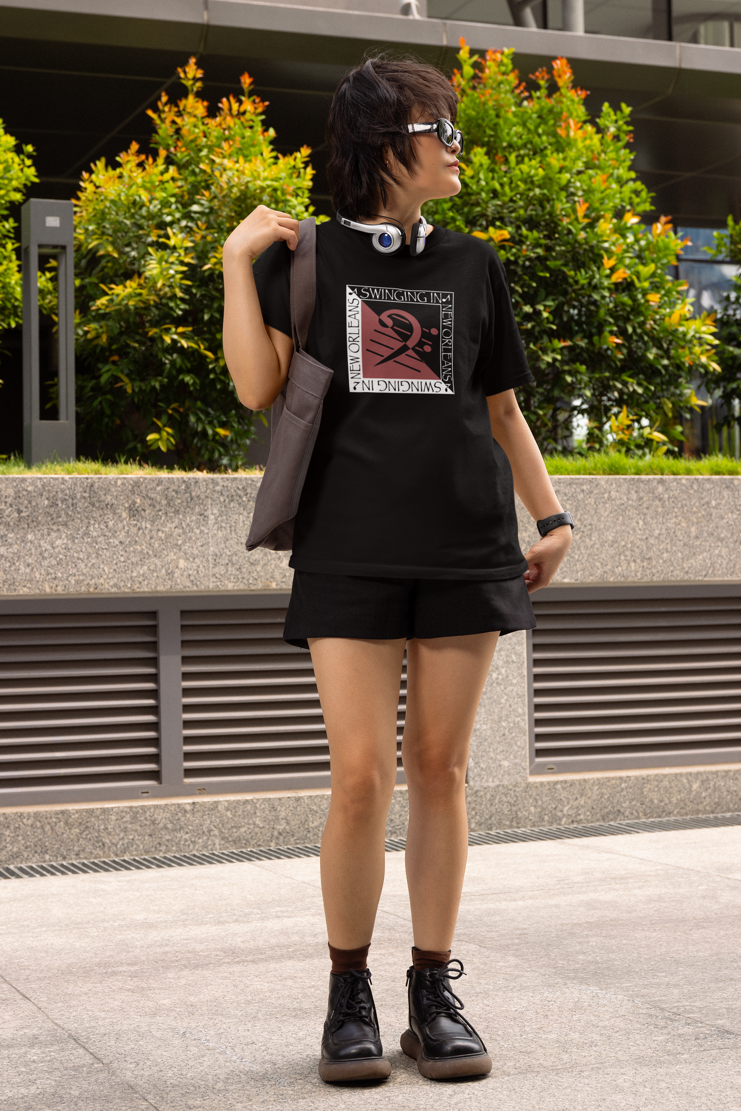 Swinging in New Orleans Bass Clef T-Shirt